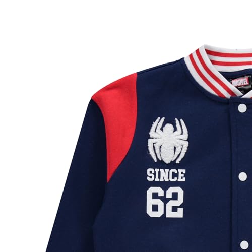Marvel Spiderman Boys Snap Varsity Jacket - Kids Letterman Jacket - Stylish Snap Button Kids Jackets4