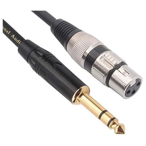 Senor Cable XLR Female to 1/4 Inch (6.35mm) TRS Jack Lead Balanced Signal Interconnect Cable XLR to Quarter inch Patch Cable - (6) Feet Cover