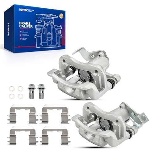 Image of KAX Disc Brake Caliper Assembly Fit for Kia Rio 2012 2013 2014 2015 2016 2017, 19B6810+19B6811 Brake Caliper, Rear Left and Right Side