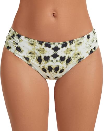 Image of Women's Bathing Suit Bottoms Full Coverage Ruched Bikini Tankini Bottom Swimsuit Brief