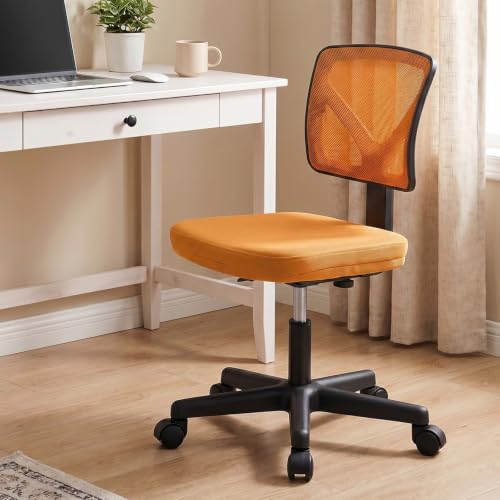 Image of DUMOS Armless Desk Chairs, Small Home Office Mesh Chairs