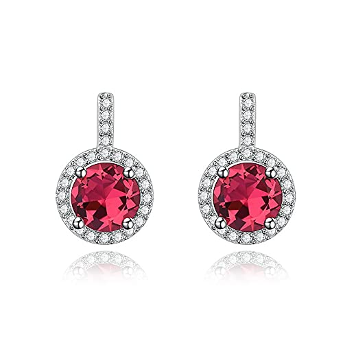Boucles d'oreilles argent avec rubis et zircon, l'accessoire chic pour vos fêtes de fiançailles