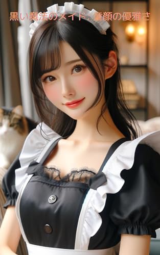 「黒い魔法のメイド: 童顔の優雅さ」