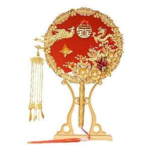 Sanfiyya Hochzeitsfan, Brauthandwerk Blumenfotografie Requisiten Chinesisches Handheld Hochzeitsgeschenk für…