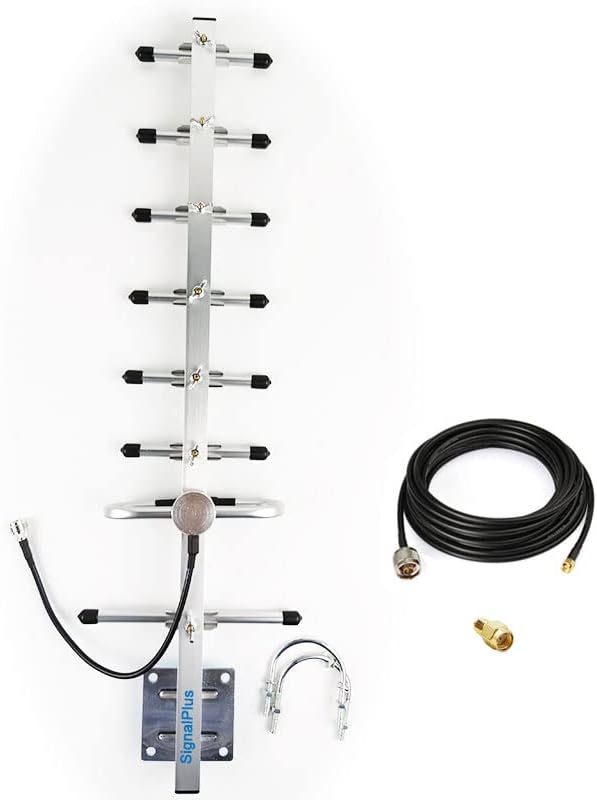 SIGNALPLUS Outdoor Yagi 915mhz lora Antenna 10 dbi Helium Antenna for Lora Miner Bobcat RAK Nebra Sensecap+Low Loss Cable RG58 16.5ft