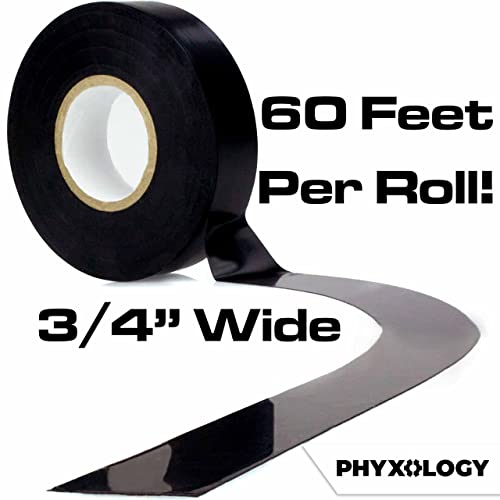 Professional-Grade Black Electrical Tape 5 Pk 3/4in x 60 ft. Flame Retardant, UV & Weather Resistant Vinyl. UL & CSA Certified for Indoor/Outdoor Use. Pro Adhesive Insulates Up to 600V & Resists Heat - Thumbnail 4