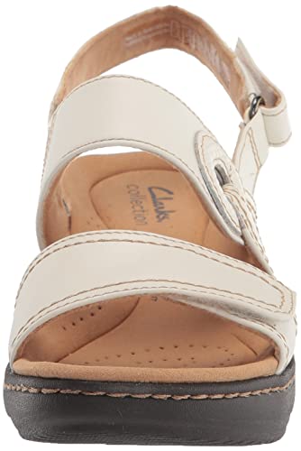 Clarks Merliah Opal Heeled Sandal, White Leather, 8.5 Medium #TOP1