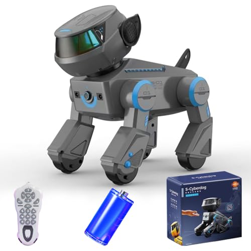 Teeggi RC Robot Perro Juguete Control Remoto para Niños 3-12 Años, Robot Programable Cantar Baile Interactuar, Robot Inteligente Perro Admite Control de Aplicaciones, Efectos de Luz