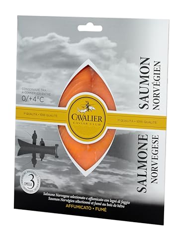 Cavalier, Salmone norvegese affumicato salato a mano, 100 g