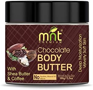 MNT Chocolate Body Butter with Shea Butter & Coffee (100g) for Dry Skin, Skretch Marks, Itchy Skin| No Paraben| No Mineral Oil| No Silicon