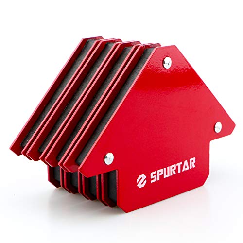 4Pcs 25Lb Welding Magnet Welding Magnets And Clamps Arc Welding Electrode Holder 3" 4" 5" Magnetic Welding Clamps Metal Working Tools And Equipment 45, 90, 135 Degree Welding Accessories #TOP5