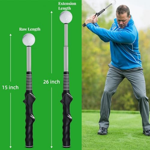 ROYMADE Golf Swing Trainer Telescopic Swing Aid Warm Up for Tempo Grip Strength Right Hand Golf Training Suit for Indoor Outdoor Practice Chipping Hitting Golf Accessories - Image 3