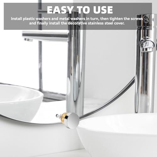 20 Stück 16 mm Spiegelschrauben Panelschrauben, Edelstahl Zierschrauben Dekorative Spiegel Schrauben mit Schraubenkappe, Silber Spiegelschrauben Chrom für Teetischen Kleiderschränken Spiegeltische – Bild 5