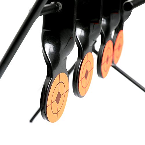 HIRAM Resetting Target with Portable Design and Shooting Spots, Rated for .22 Rimfire