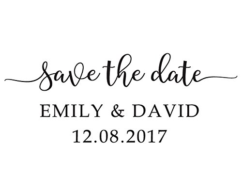 Stamp personnalisés mariage : tampon encreur personnalisé avec date pour faire-part