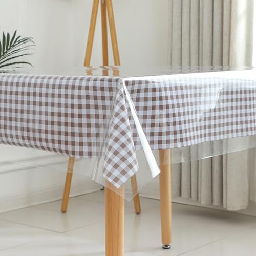 Protection de table PVC transparent imperméable nappe plastique table à manger - 3