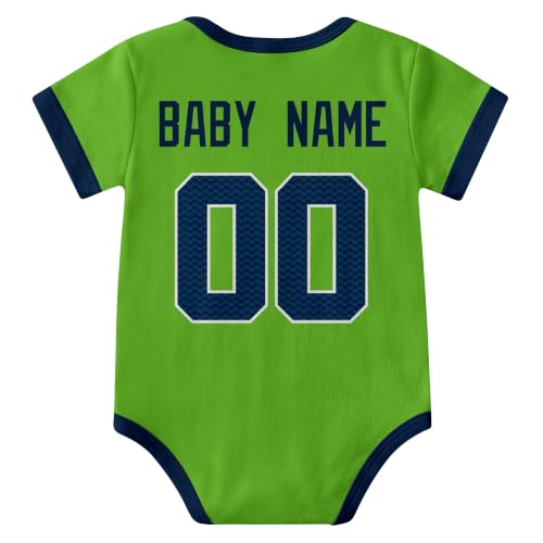 Image of KREDE Baby Clothes Custom Short Sleeves for Baby Boy Gifts | Custom Bodysuit with Number Name Gifts for Baby