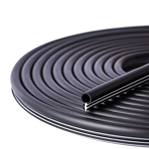 Bubble Kerf Mount Window Weatherstrip Seal 1/4" Bulb, Stiff Kerf Easily Applied To The Slot 19.68Ft (1/4", 19.5Ftblack) #TOP20