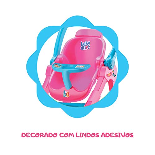 CARRINHO DE BONECA BABY ALIVE 3 EM 1