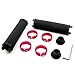 LYCAON Bike Handlebar Grips, Non-Slip-Rubber Adjustable Bicycle Handle Grip with Aluminum Lock, Bike Grips for Road Foldable Bike MTB BMX with End Caps (Red, General End Caps)