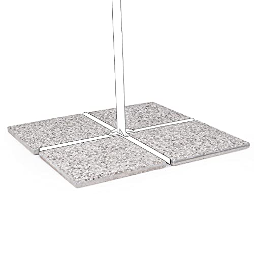 Decor Space Base in Cemento 20 kg per ombrellone da Giardino, marmetta Quadrata in Ghiaia 50 x 50 cm (4)