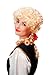 WIG ME UP- 3048-P02 Peluca Mujer Halloween Carnaval Barroco Rubio rizos Trenzas...