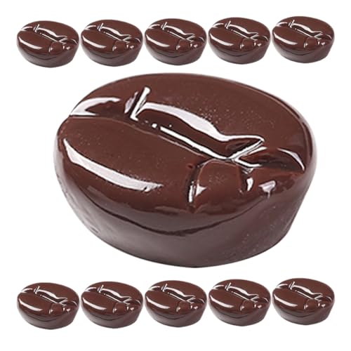 KOMBIUDA 25pcs Artificial Coffee Beans Decorative Props for Crafting Realistic Simulation for Parties Weddings and Events Ambiance Chic Design