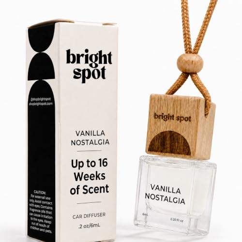 Image of Car Air Freshener - Premium Car Hanging Air Freshener, Long-Lasting Fragrance for Auto and Home (.2 FL Oz, Vanilla Nostalgia - Vanilla, Tonka Bean, Amber, Musk, Woods)