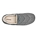 OLUKAI Puku'i Men's Fleece Slippers, Comfortable Activewear Slippers, Premium Full-Grain Leather & Jersey Knit, Drop-In Heel & All-Day Comfort, Dark Shadow/Lava Rock, 10