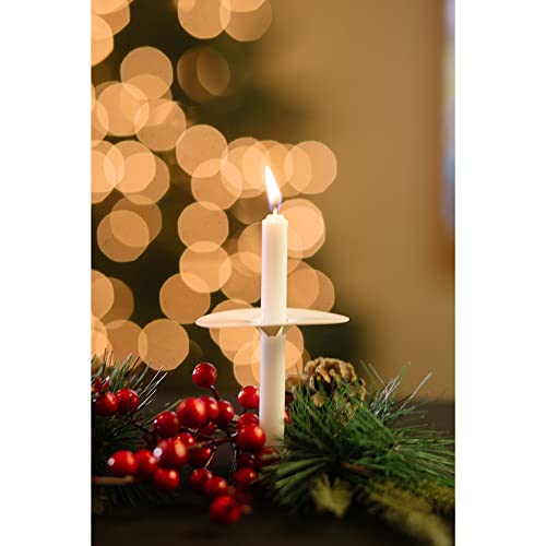 Concordia Supply 4.25" Candlelight Vigil Candles & Paper Bobeche Candle Holders (Set Of 100) - Convenient For Memorial Candles, Congregational Candles, Christmas Eve Candles #TOP3