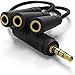 Ancable 3.5mm (1/8") TRRS 4-Pole/3-Rings Male to 3x Female 3.5mm TRRS 4-Pole/3-Rings Stereo Splitter Audio Cable, Gold-Plated