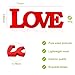 Valentines Day Decorations Love Sign Wooden Blocks V-day Gift Freestanding Love Letter Table Top Decor Romantic Table Red Sign L O V E Words Shape for Home Party Wedding Anniversary Decor (Red)