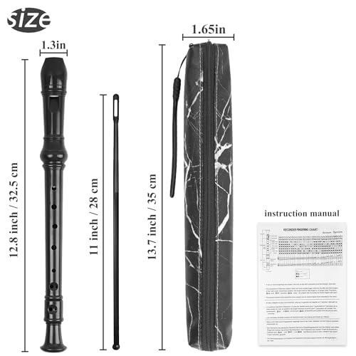Beginner Soprano Recorder for Kids & Adults with Case & Cleaning Rod - Image 3