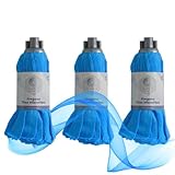 Pack de 3 fregonas de Microfibra Azul, con Rosca Universal