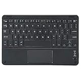 【Teclado Bluetooth con panel táctil 9.0】 El diseño del teclado con panel táctil le permite convertir su Pad de 9.0 pulgadas en casi una computadora portátil real, no se necesita más mouse adicional, lo cual es muy conveniente para mirar, trabajar y transportar. [Aviso: antes de usar el panel táctil del teclado, vaya a la configuración del panel para activar la función Assistive Touch primero y conecte el bluetooth].