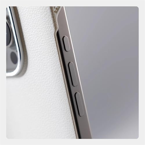 Coque rigide litchi sans cadre pour iPhone 14 cyan ultra fine