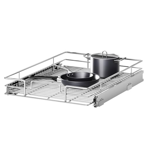 MODCART Pull Out Cabinet Organizer 16½" W x 21½" D, Heavy Duty Cabinet Pull Out Shelves, Slide Out Drawers Organization for Kitchen Cabinets Bathroom