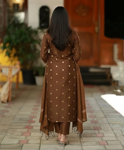 Image of GoSriKi Viscose Printed Kurta for Women | Kurti Set Woman | Kurta with Pant & Dupatta | Straight Ethnic Suit | Indian Outfit Ladies Dress Stylish Traditional Clothing Party Office Fashion Look Style