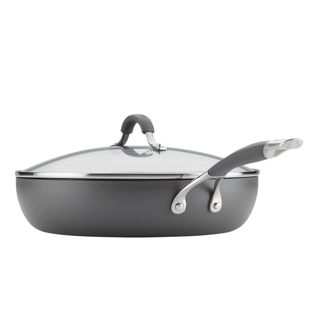 Circulon Radiance Bratpfanne mit Deckel, harteloxiert, antihaftbeschichtet, 30,5 cm, Grau