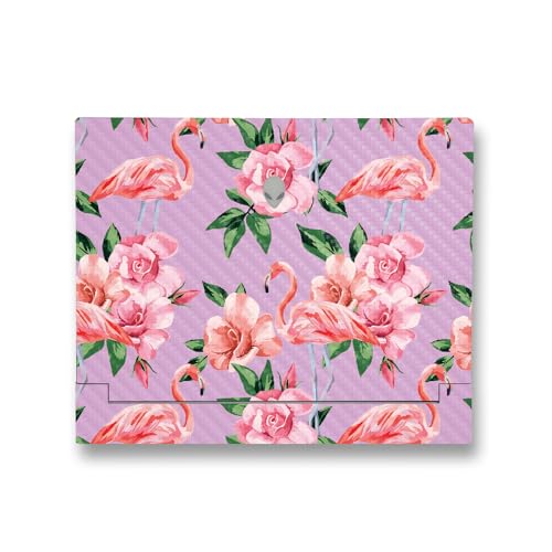 Image of MightySkins Carbon Fiber Skin Compatible With Alienware X14 R2 (2023) Full Wrap Kit - Flamingo Rose | Protective, Durable Textured Carbon Fiber Finish | Easy To Apply & Change Styles | Made in the USA