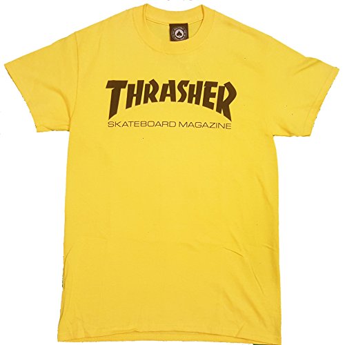 Thrasher Skate Mag T-Shirt, Yellow (Medium)