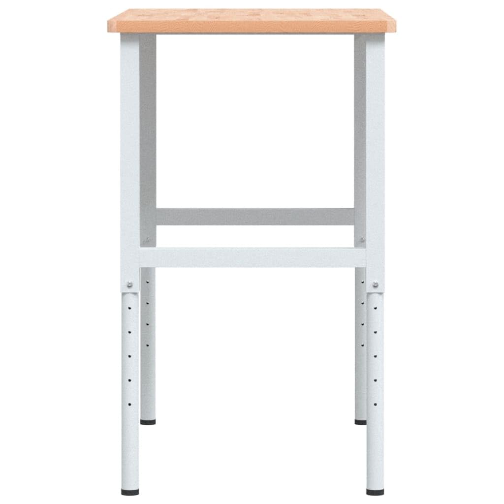 Banco da lavoro, 100 x 60 x 71,5-98 cm, in legno massello di faggio, rettangolare