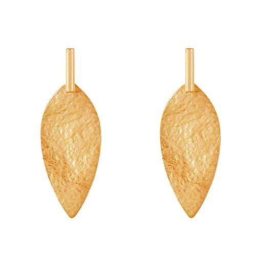 Boucles d'oreilles laiton doré d'une finition martelée d'exception