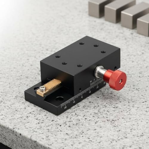 Milageto Precision Slide Linear Stage Positioning Stage Dovetail Stage Adjustment with Manual Rack and Pinion Travel and Smooth Dovetail Guide Suitable for — view 5