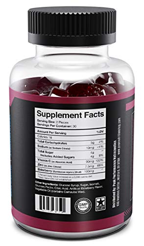 Elderberry Gummies Supplement With Vitamin C & Zinc. Herbal Supplements Sambucus Elderberry Gummies Are The Perfect Vitamin C Gummies Elderberry With Zinc And Vitamin C For Adults & Kids. #TOP2
