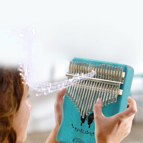 Image of ELEPHANTBOAT Kalimba 21 Keys Thumb Piano with Note Sticker, Tune Hammer, Carry Bag, Gift Kalimba Musical Instruments for Kids Adults