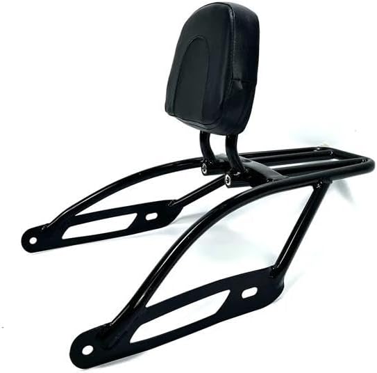 リアブラケット オートバイ取り外し可能パッセンジャーバックレストシーシーバークッションパッド、荷物ラック付き ために デイビッドソン