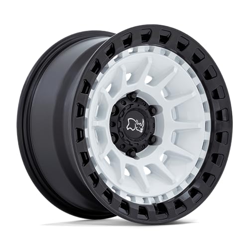 Black Rhino Hard Alloys BARRAGE 17X8.5 5X5.0 4.36-10mm GLOSS WHITE