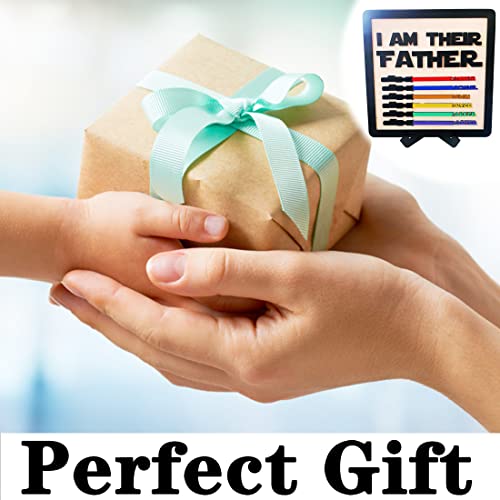 Personalized Custom Colors Family Names Sabers Wooden Signs I Am Their Father Engraved Desk Décor Plaques For Dad Papa Daddy Grandpa Gifts For Fathers Day #TOP6