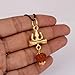 Rudra Empire Trishul Damru Rudraksha Pendant for Men & Women | Spiritual & Religious Gold Plated Shiv Locket with Black Thread | Lord Shiva Mahadev Locket